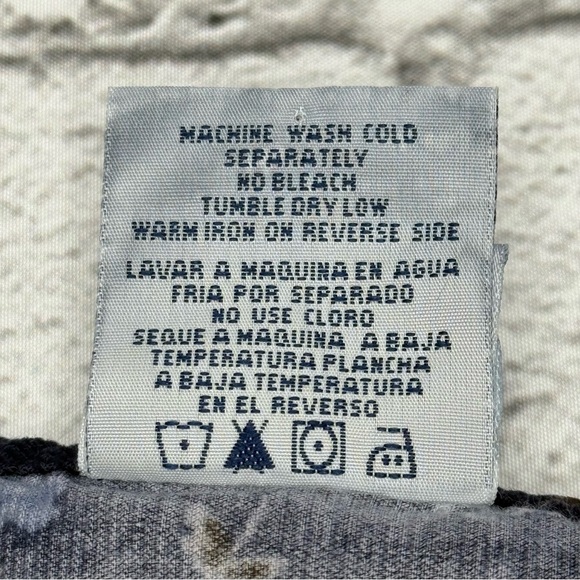 Bobbie Brooks Corduroy Jumper Dress Sz L Blue Floral Country Prairie Cottagecore - Picture 9 of 10